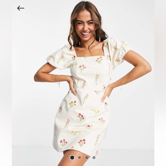 ASOS Dresses & Skirts - Denim Floral Embroidered Dress